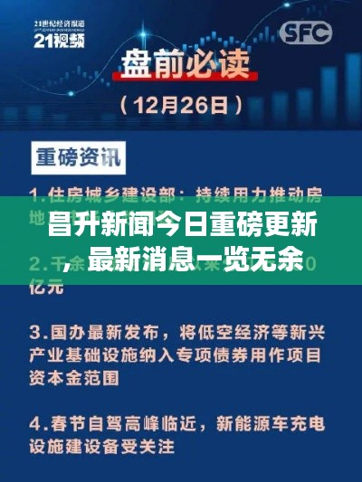 昌升新聞今日重磅更新，最新消息一覽無余