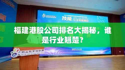 福建港股公司排名大揭秘，誰是行業(yè)翹楚？